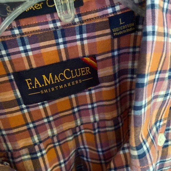 Mens Large Vintage Shirt F.A. MacCluer EUC - Picture 2 of 2